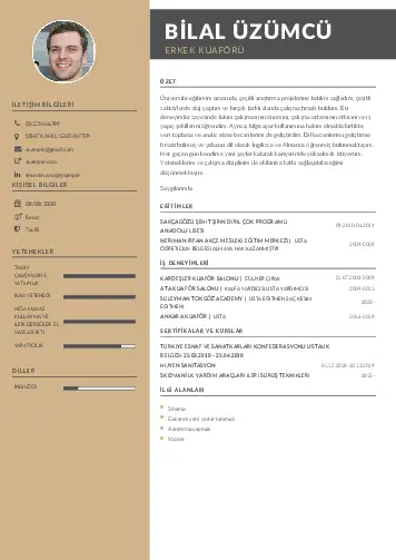 Kuaför Cv Örnekleri cv indir